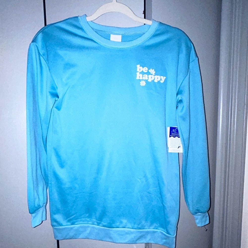 Jellifish kids' be happy sweat shirt top NWT 14
